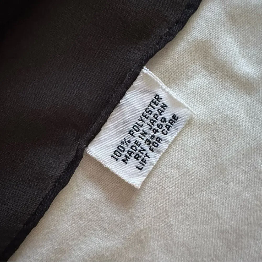 Vintage Japanese Semi-Sheer Black 31 inch Square Scarf